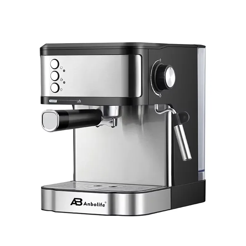 New Hot 20 bar Electric Two-Group Commercial Espresso Machine Programmable Pressure Stainless Steel Detachable PP Water tank