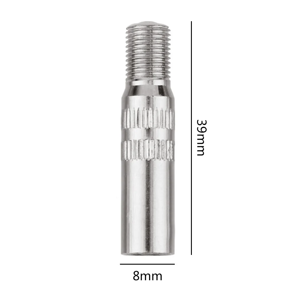 4-16pcs 39mm Screw-on Valve Cap Stem Extension Extenders Metal Silver Auto Car Truck Wheel Tyre Tire Cap Extender Adapter