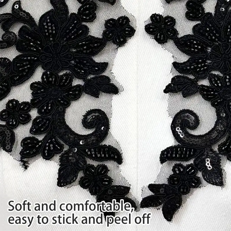 195E Hoa Miếng Dán May Táo Thêu DIY Áo Cưới Phụ Kiện May Vá