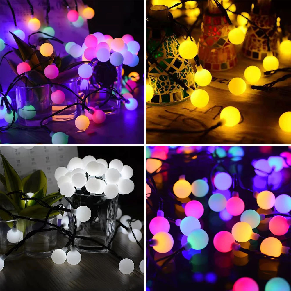 100/50/20leds 12m broušené sklo bál solární lehký outdoorové IP65 vodotěsný laso víla lamp solární sad girland vánoce dekorace