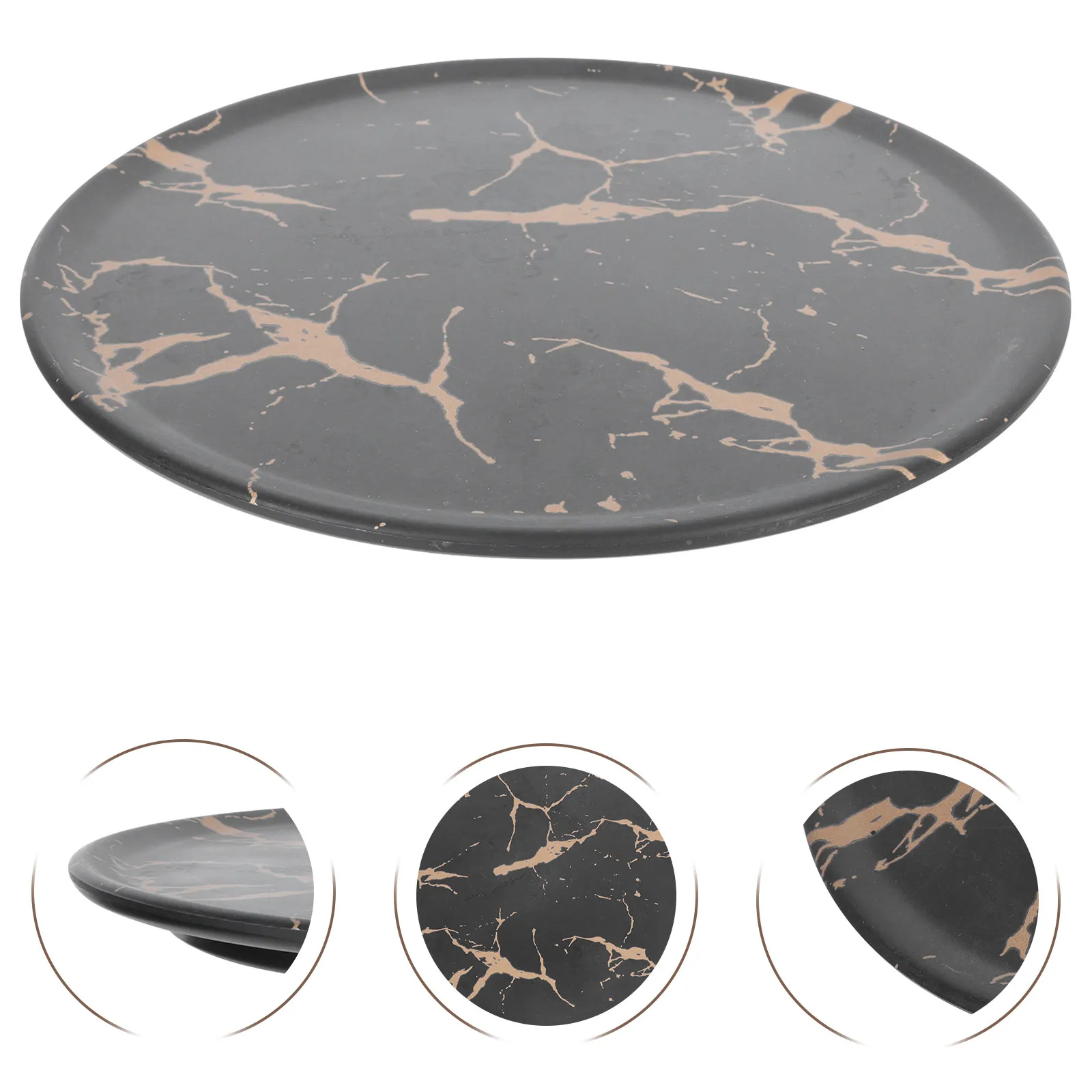 Marble Pattern Oval Melamine Steak Tray – Durable Dinner Plate for Restaurants, Hotels, Parties & Home Use