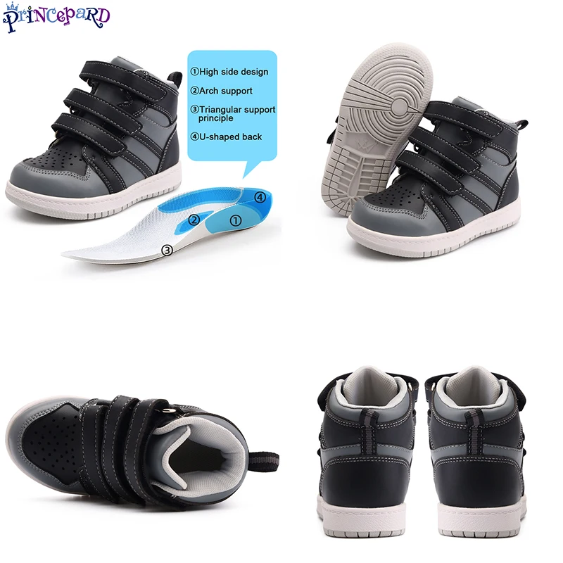 Children's Orthopedic Shoes with Arch and Ankle Support, Kids Toddlers Casual Barefoot Sneakers Flatfeet Valgus Foot Therapy