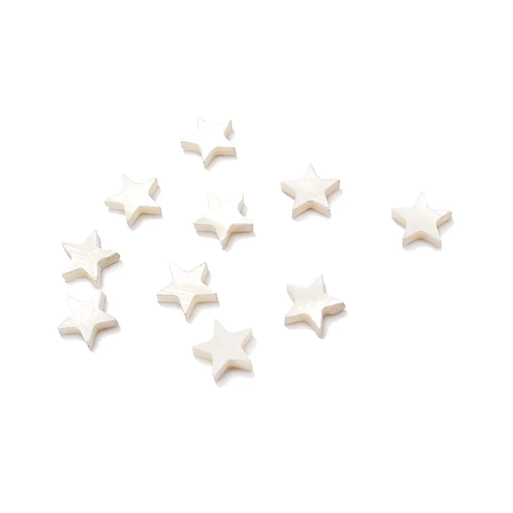 10pcs Star-Shaped White Abalone Guitar Fretboard Inlays – Lightweight Seashell Dot Markers for Enhanced Playability
