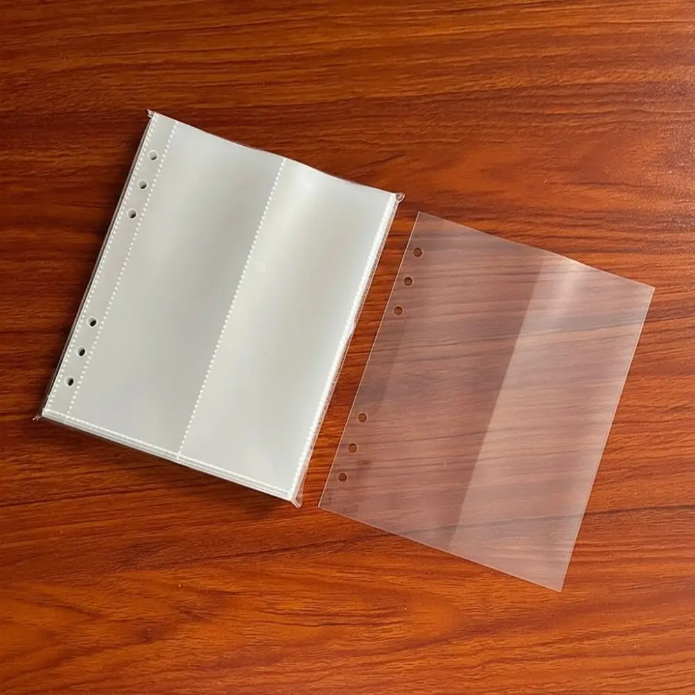 Inner Page Card Binder A5 Photocard Binder Sheets Transparent PP Acid Free Photo Album Refill Pages Photo Album Sleeves