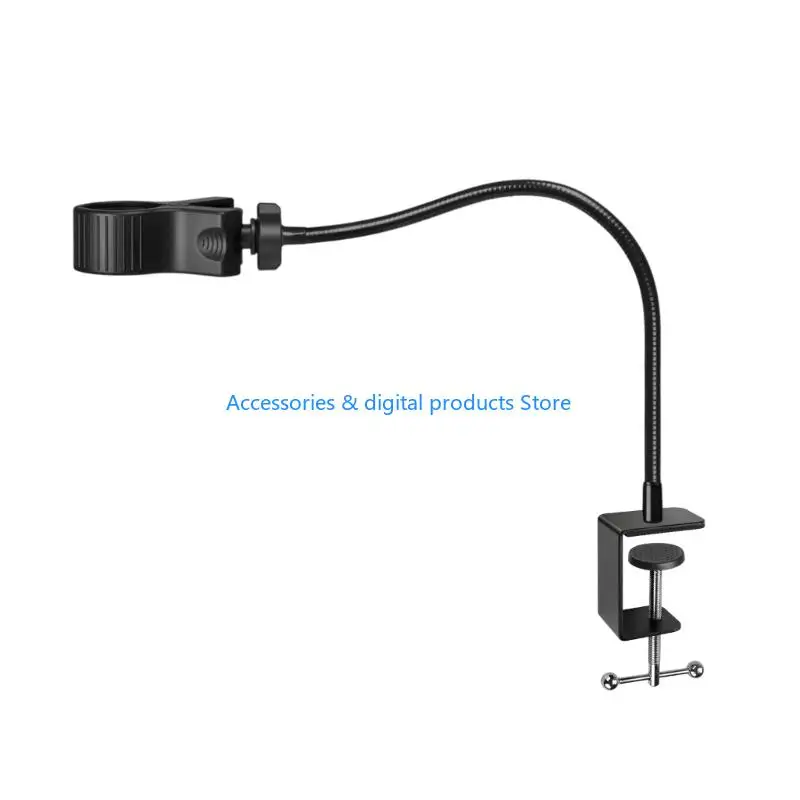 77JD Secure Clip On Microphone Stand Gooseneck Flexibility Allowing Customizable for Home Studios Live Stream