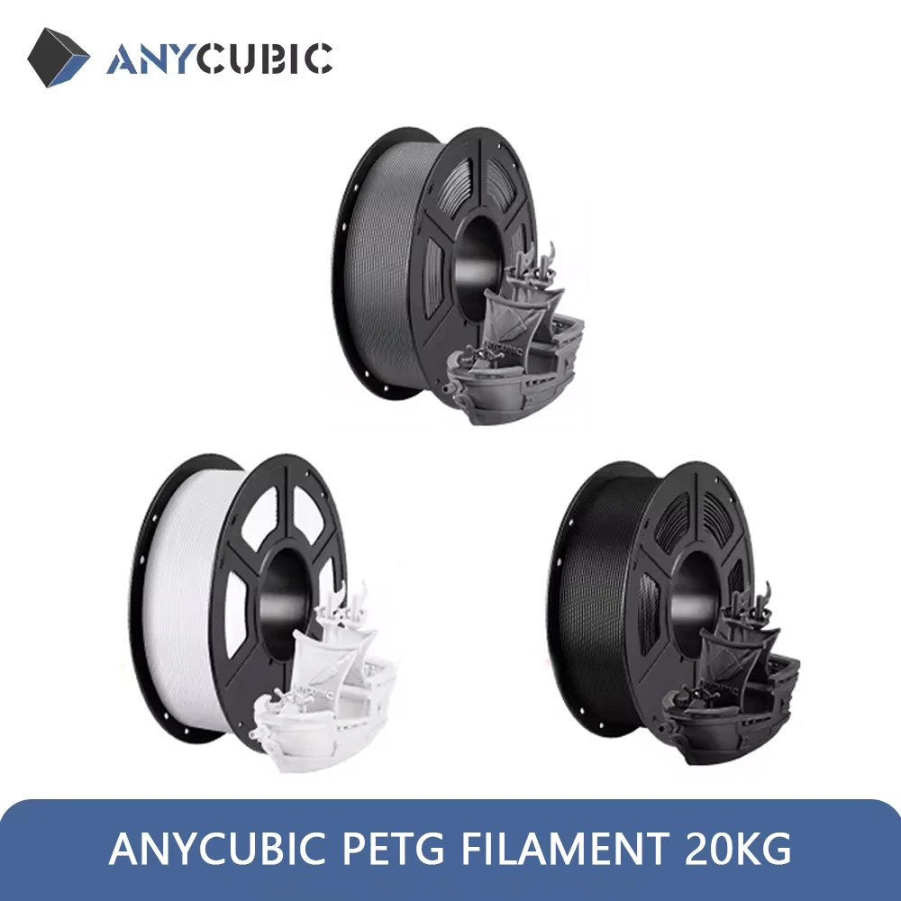 

20 кг ANYCUBIC PETG нить для 3D-принтера 1 кг/рулон многоцветная 1,75 мм пластиковая нить для 3D-принтера для 3D-принтера Kobra 2 FDM