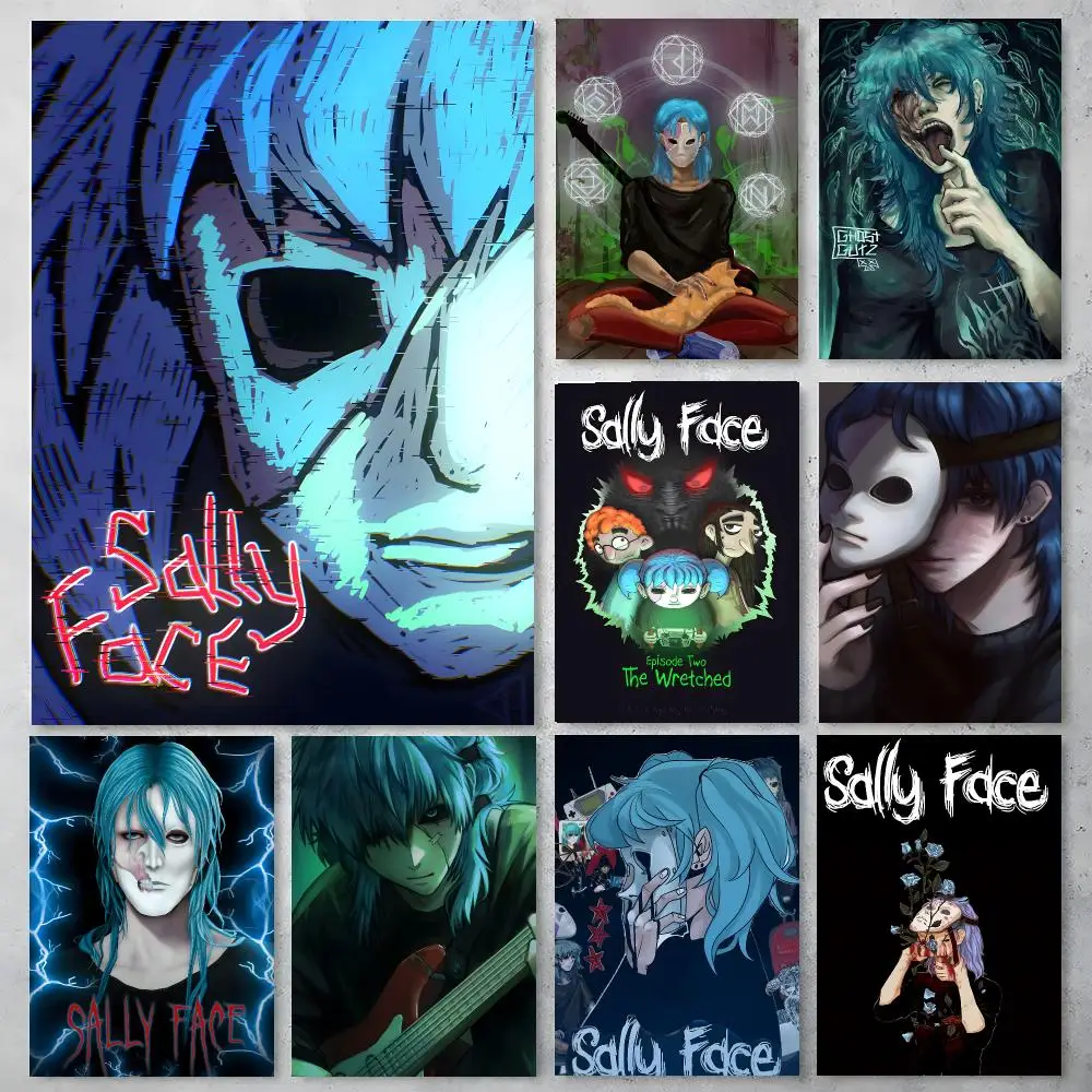 Game Sally Face Poster Poster Stickers Painting Mural HD Wall Decals for Bedroom Living Room Home Self-Adhesive