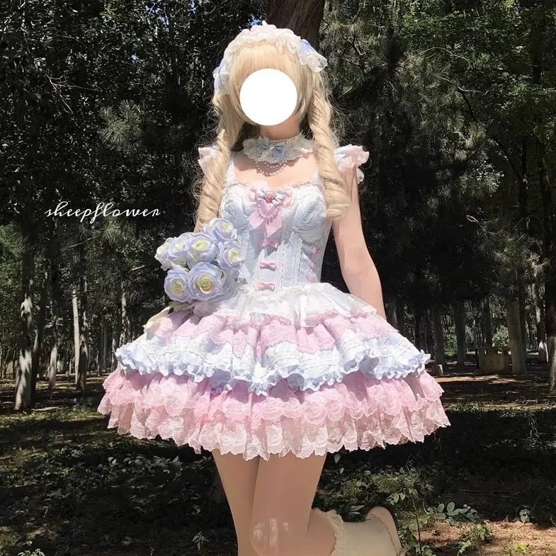 

Japan Lolita Skirt New Sweet Girl Fluffy Dress Jk Cute Cake Tutu Skirt 2026 New