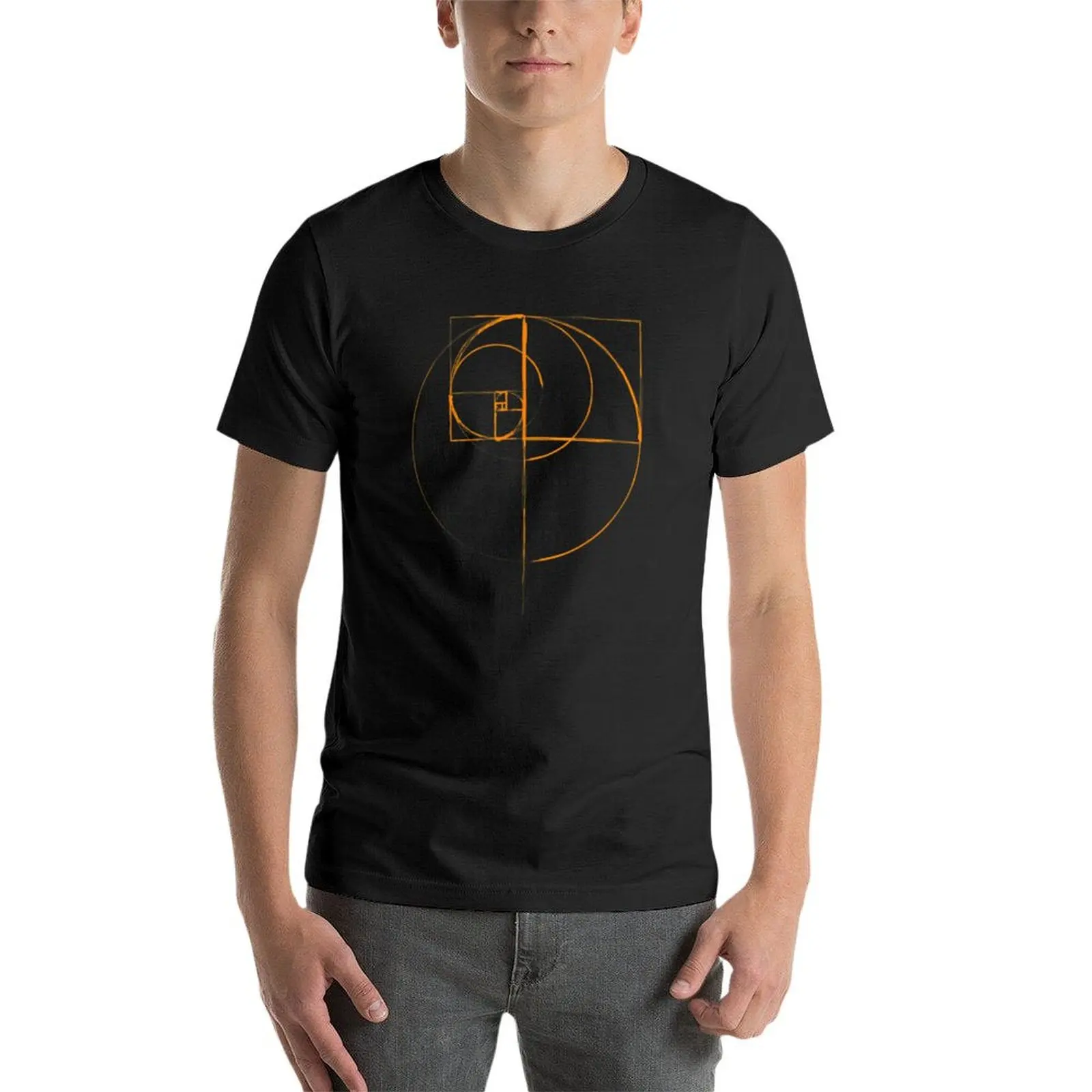 Fibonacci Golden Ratio Circle T-Shirt sweat anime men clothings