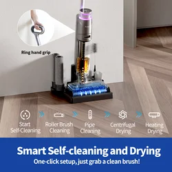 Redkey W13 Wireless Wet Dry Vacuum Cleaner Multi-Surface Smart Cordless Mop Floor Washer Handheld Household Self-Cleaning