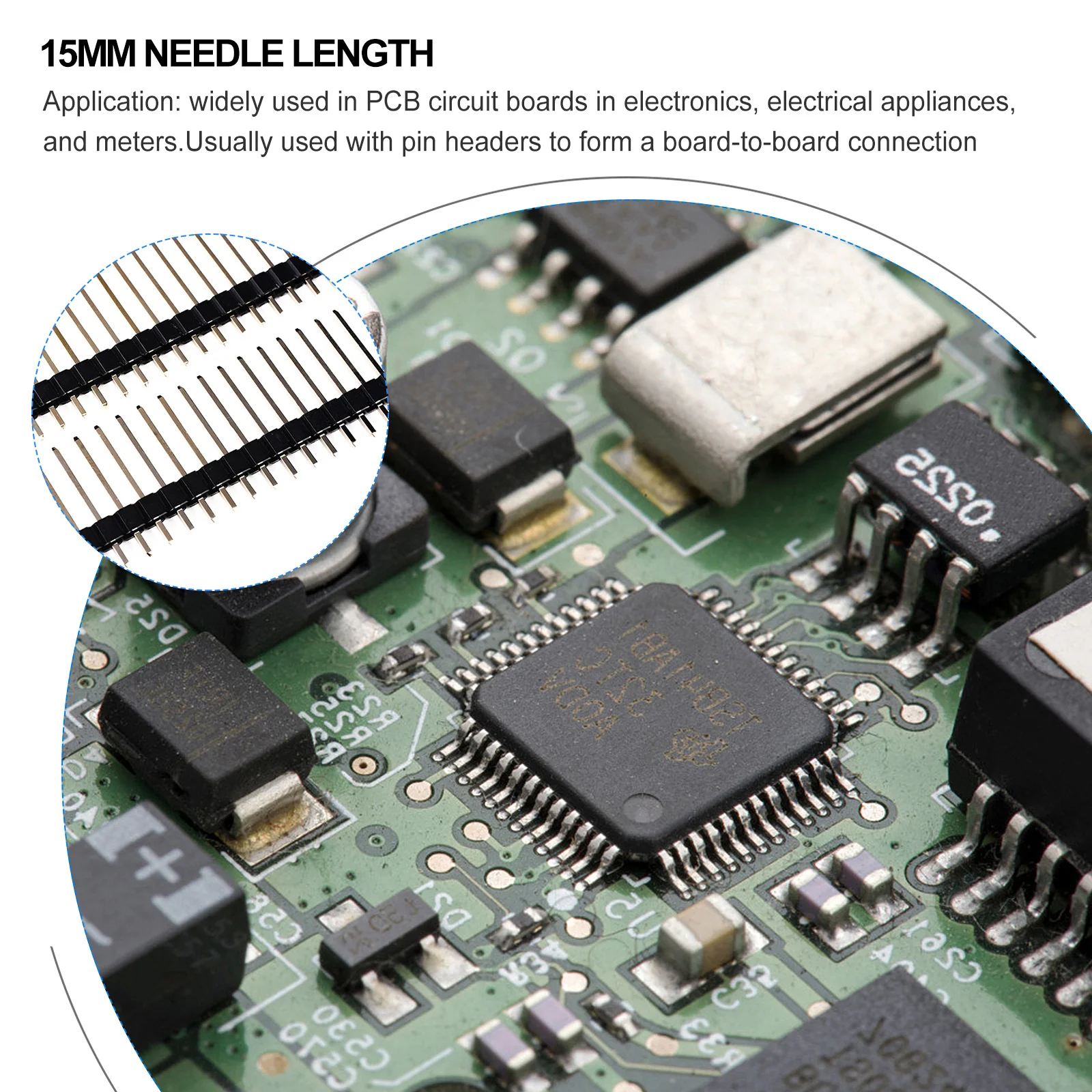 

30Pcs Male Pin Header Strip Gold Plated Copper Pcb Connector Single Row Breakaway Header Pin for Electronics Circuit Board