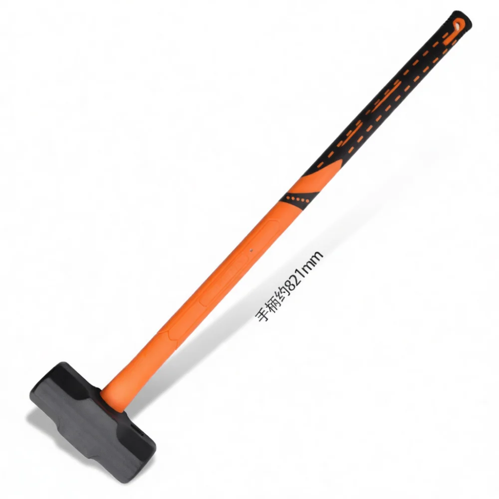 Heavy Duty Octagonal Sledgehammer Solid Steel Head Masonry Construction Tool Shock Absorbing Grip For Wall Demolition