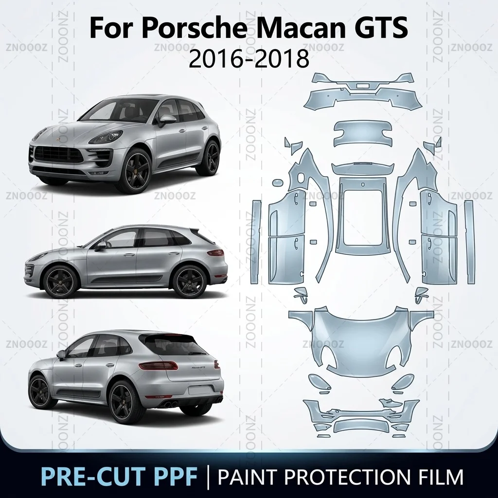 For 2016-2018 Porsche Macan GTS 8.5Mil Precut PPF Paint Protection Film TPU Self Healing Full Vehicle Glossy Clear Matte Black