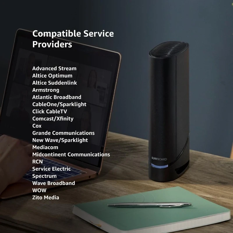 (G18) - Router modem via cavo combinato - Fast DOCSIS 3.1 Multi-Gigabit WiFi 6 (AX1800), omologato per Comcast Xfinity, Cox, Spect