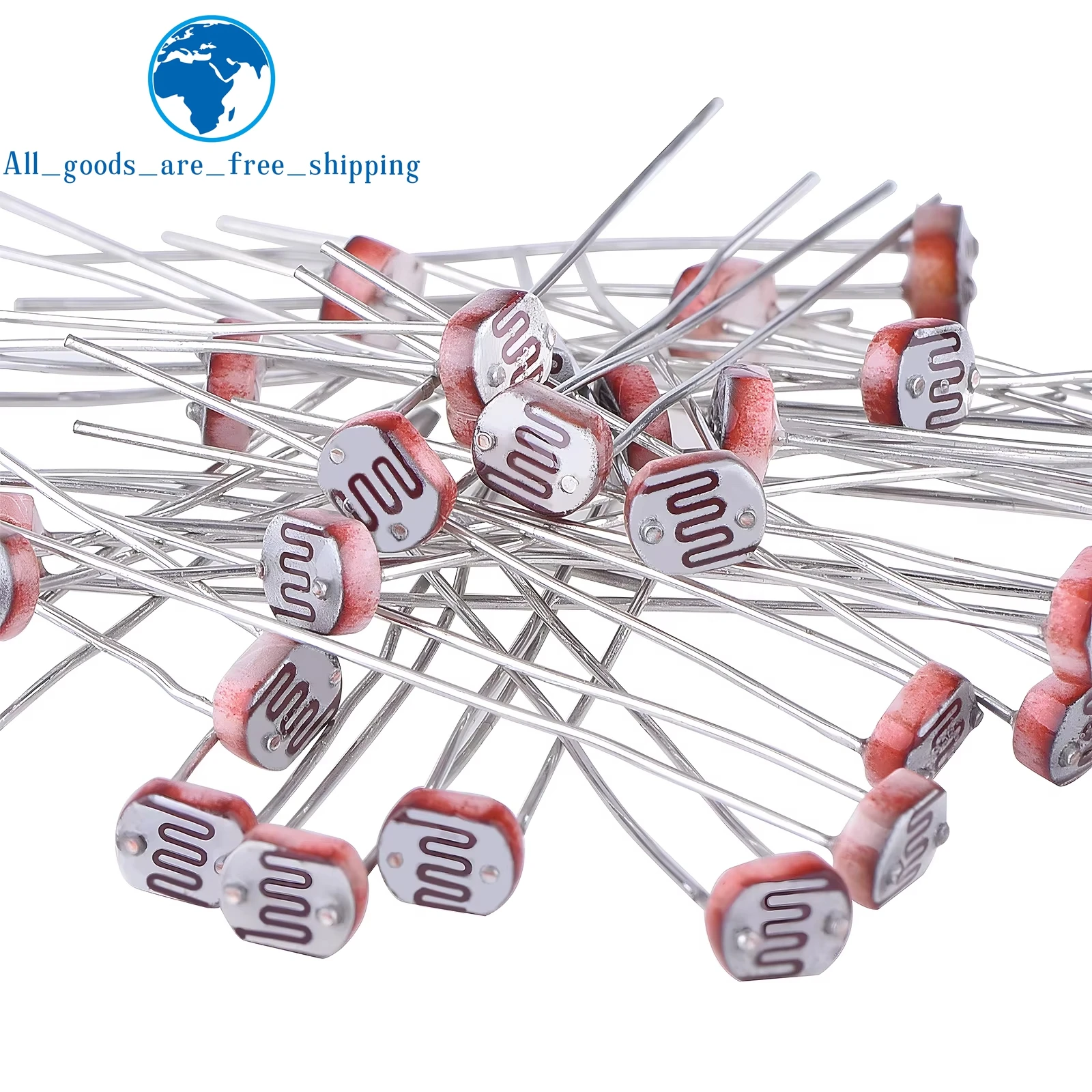 20PCS LDR Photo Light Sensitive Resistor Photoelectric Photoresistor 5528 GL5528 5537 5506 5516 5539 For Arduino DIY