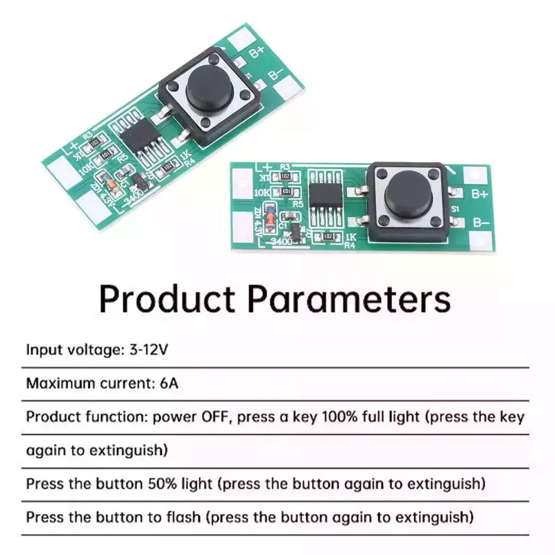 1/3Pcs DC3V-12V Flashing Module With 3 Mode High Brightness Flashing Light Car LED Lighting Control Driver Board