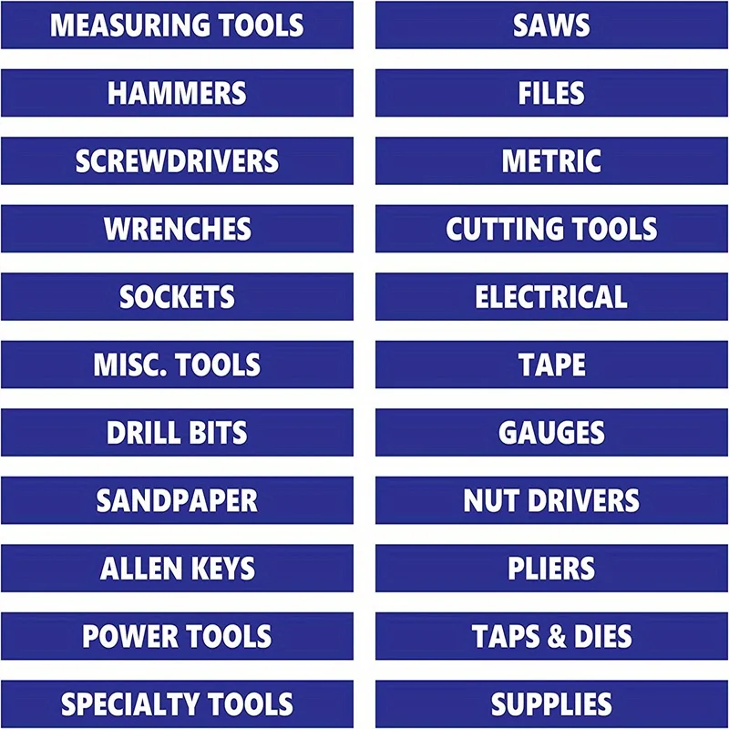 22 stücke Toolbox Aufkleber Organisation etiketten Set wasserdichte Toolbox Organizer Vinyl Aufkleber für einfache Werkzeug identifikation