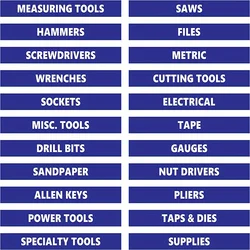 22 Stuks Toolbox Stickers Organisatorische Labels Set Waterdichte Gereedschapskist Organizer Vinyl Stickers Voor Eenvoudige Tool Identificatie