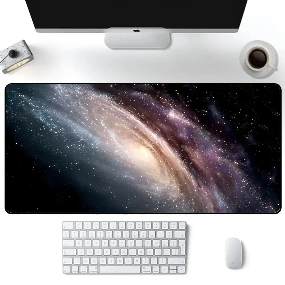 لوحة ماوس كبيرة من Galaxy، لوحة مكتب، لوحة ماوس مطاطية مضادة للانزلاق على الطراز القديم، ملحقات الكمبيوتر، ملحقات المكتب.