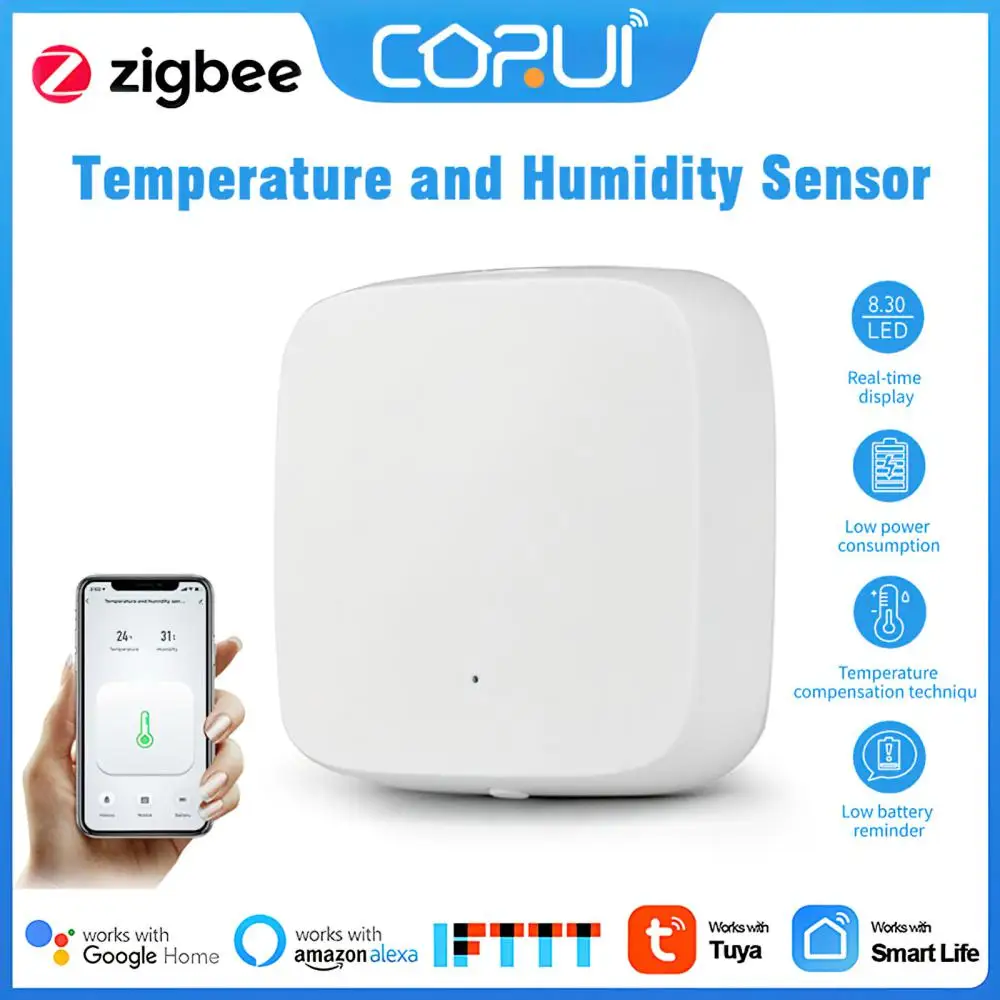 Sensor inteligente de umidade precisa, conveniente, sem fio, sensor inteligente de temperatura e umidade para ambientes internos, 1 a 10 peças