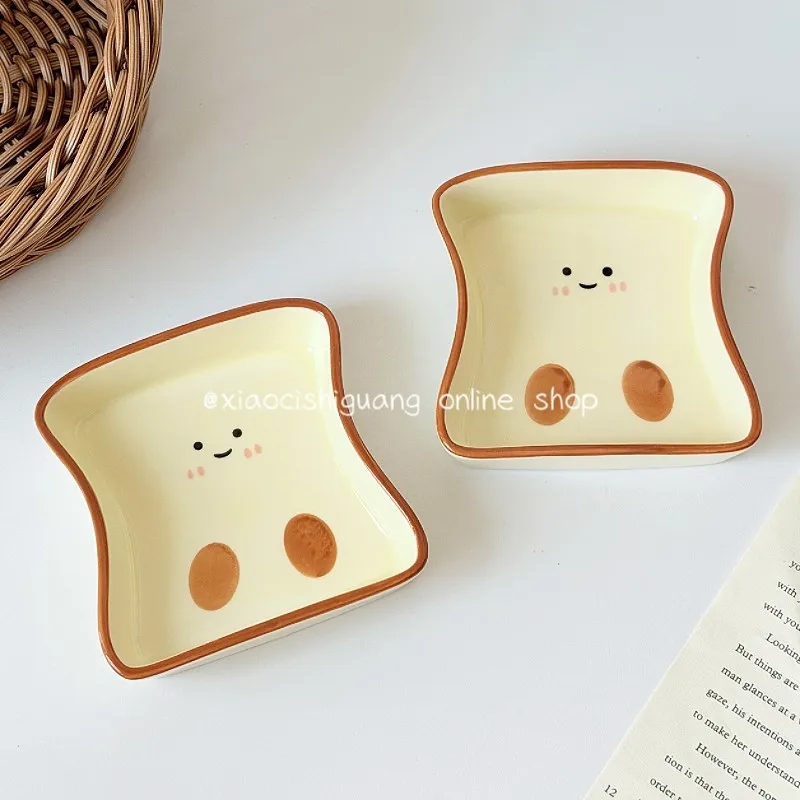 

Изысканные керамические тарелки для завтрака и димсамов с контрастными цветами, выполненные методом подглазурной росписи, для дома