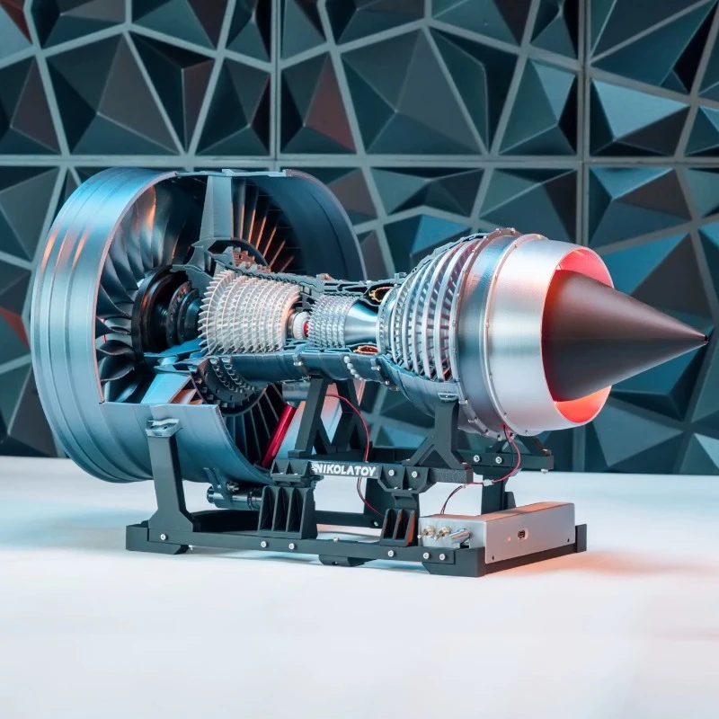 真新しい A380 航空機ターボファン エンジン モデル PLA 金属ベアリング ターボファン エンジン モデル 55 センチメートル完成したおもちゃ