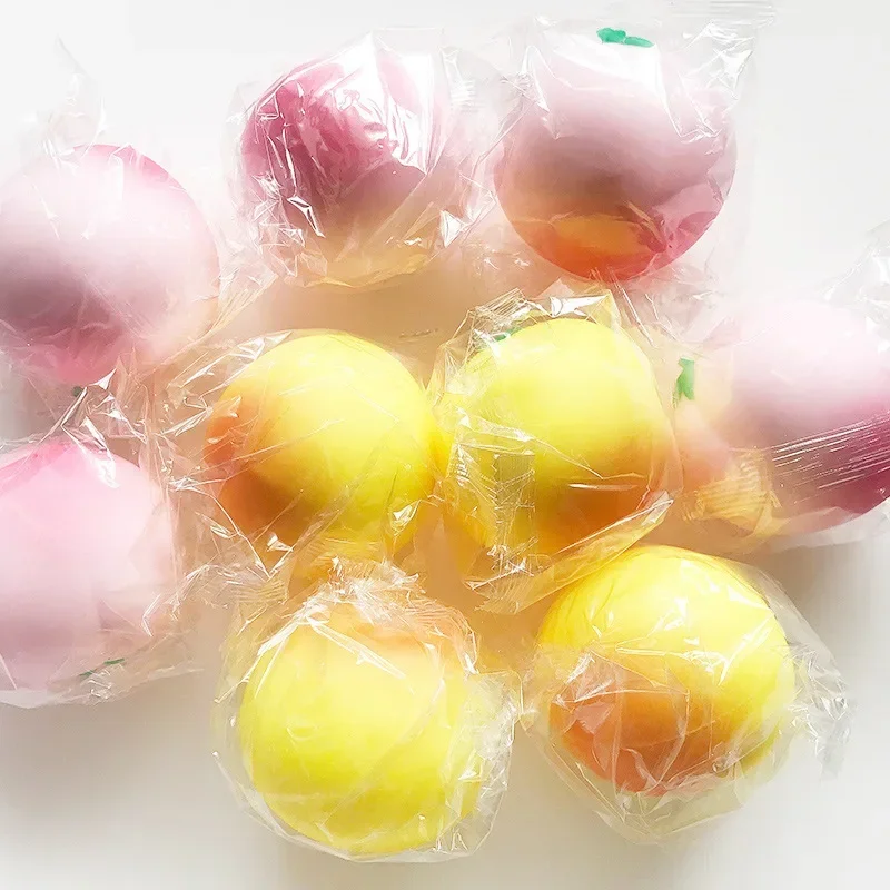 Decompression toy simulation peach banana venting tool squeeze pinch music Q soft slow rebound decompression  stress reliever