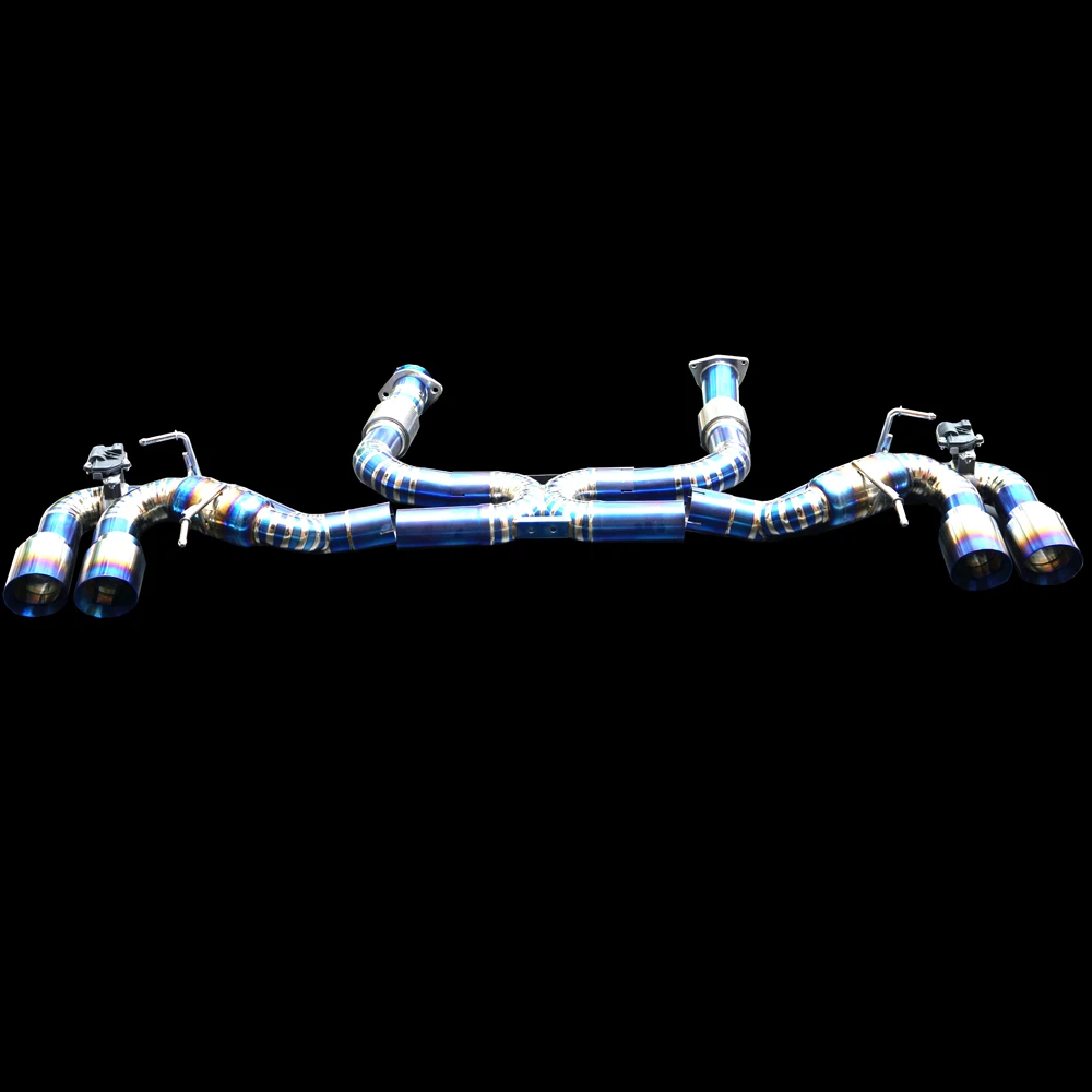OEM Titanium MM Factory Exhaust Pipes for orvette C8 6.2 with Muffler Valve System