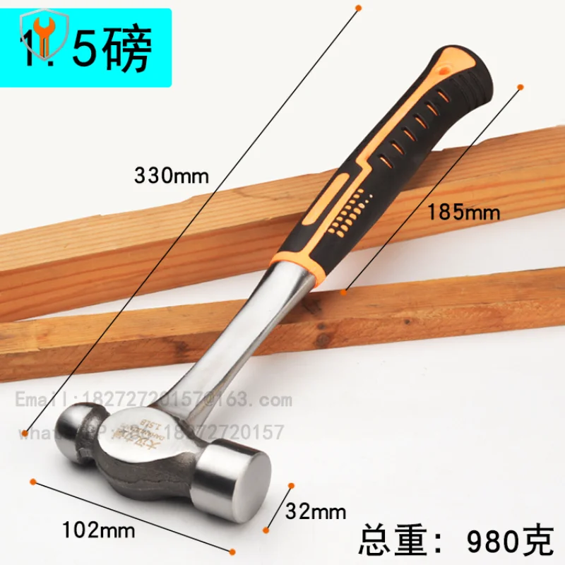 Integrated round head hammer hammer woodworking, installation  household small hammer hand   bald head