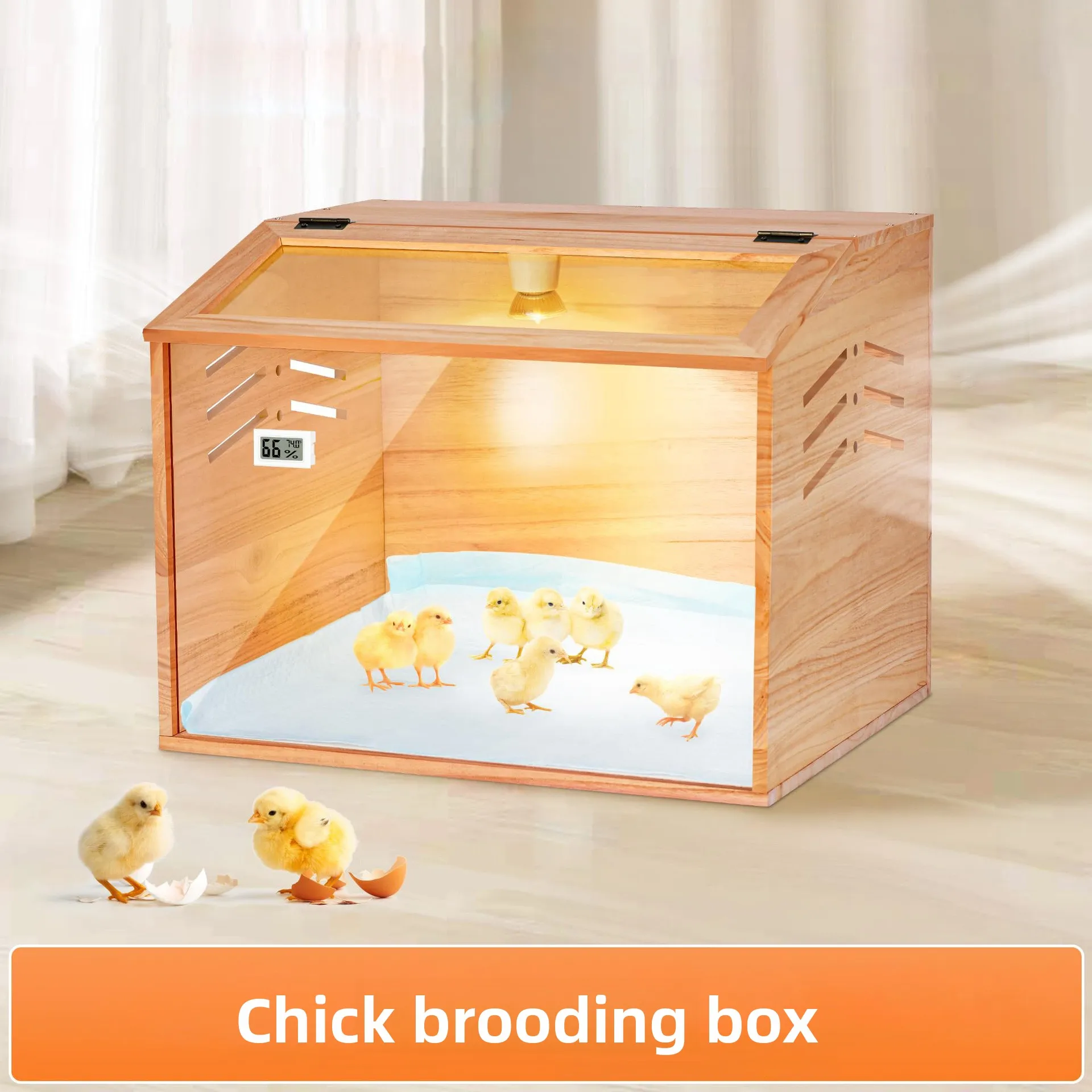 

Коробка для брудинга Инкубатор для перепечки курицы с лампочкой и термометром для обогрева бруд