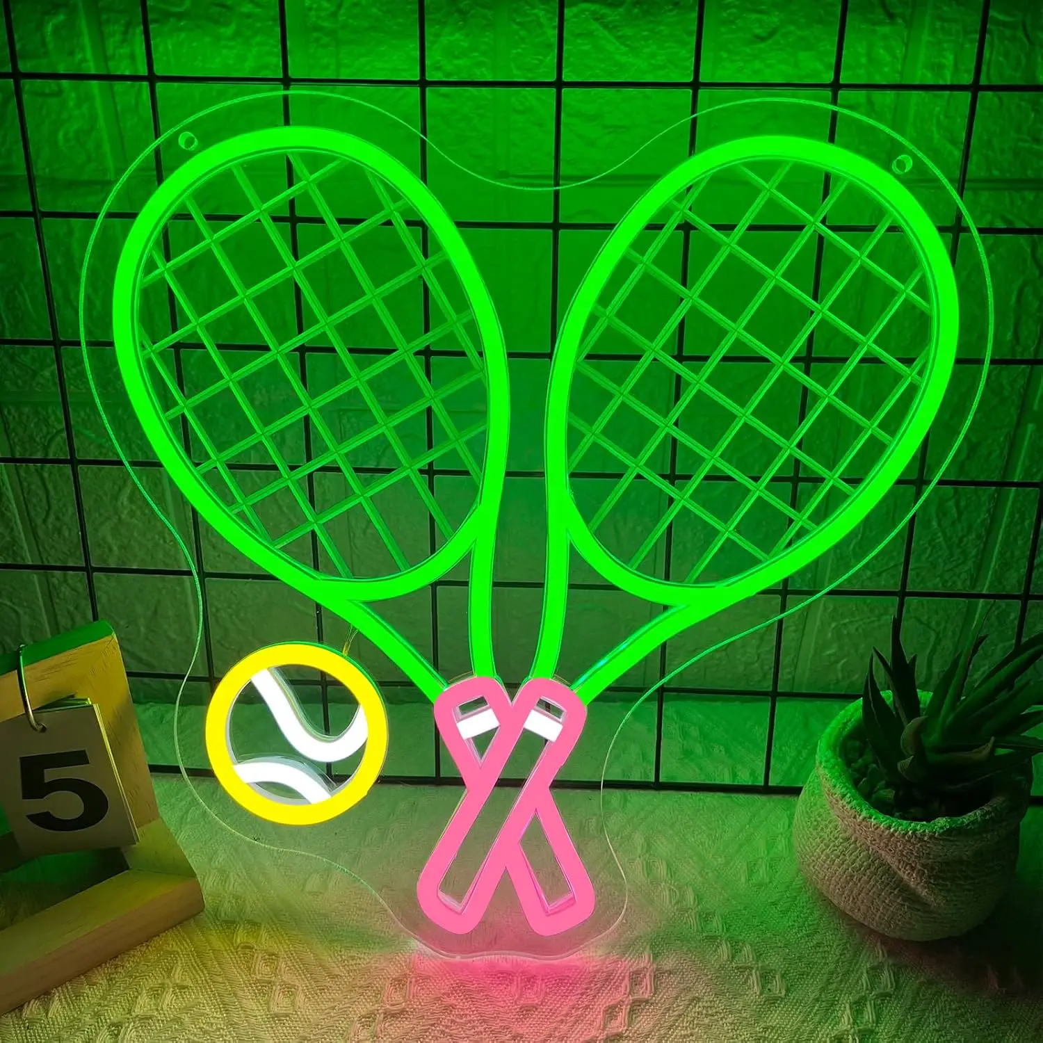 Sports Themed Neon Sign USB Tennis LED Neon Light for Bar College Dorm Club Birthday Party Kids  Bedroom  Decoration Gift