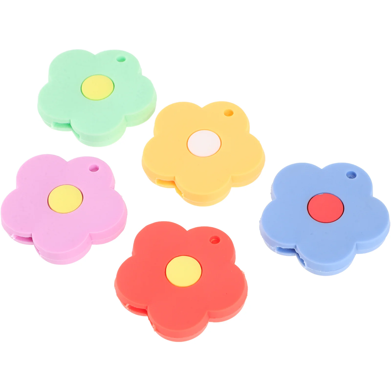 

5 Pcs Key Tag Set Cover for House Covers Label Caps Silica Gel Silicone Girl Rings