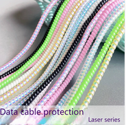 Data cable protection rope three-in-one universal mobile phone data cable winder to prevent breaking charging line laser