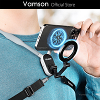 Vamson Silicone Neck Magnetic Hold Mount for Iphone 15 14 13 12 Mobile Phone Xiaomi Huawei Samsung Android Smartphone Bracket