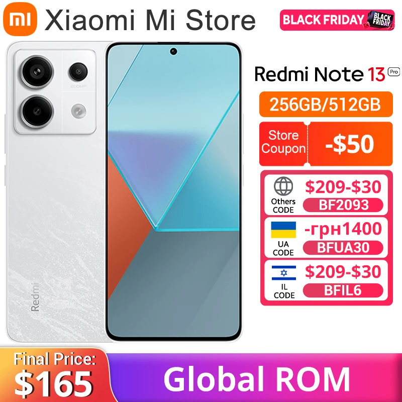 Xiaomi redmi note 13 pro 5g global rom smartphone snapdragon 7s gen 2 120hz tela 5100mah 67w carregamento rápido celular