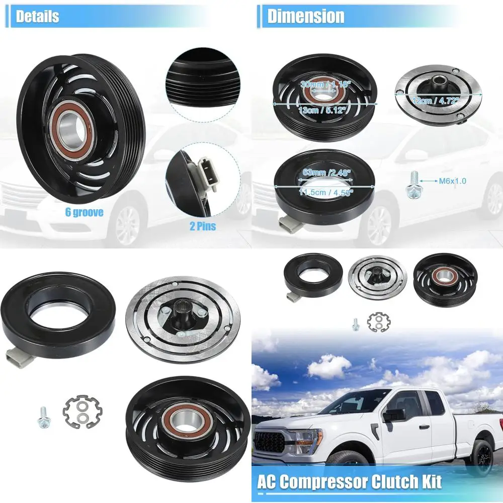 

Комплект сцепления компрессора переменного тока uxcell, замена для Ford F-150 1997-2006, ремонтный блок сцепления кондиционера