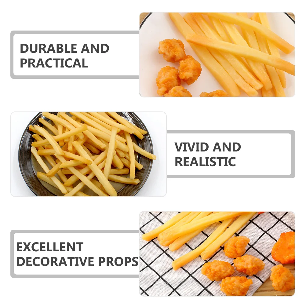 15-delig frietjesmodel voedselweergave realistisch snacksimulatiespeelgoed alsof verrassing voor meisjes pvc nepmodellen