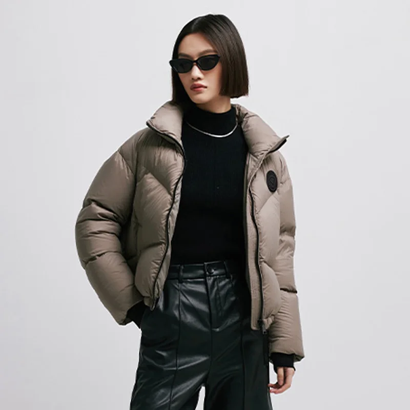 Chericom jaqueta curta feminina com gola acolchoada design quente roupas femininas inverno casacos bufantes pesados y298098y