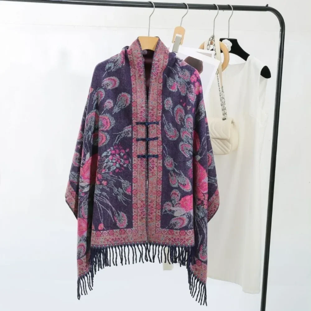 Ethnic Style Vintage Cardigan Streetwear Harajuku Coats Jackets Capes Ponchos Fashion Clothes Women Clothing Outerwear