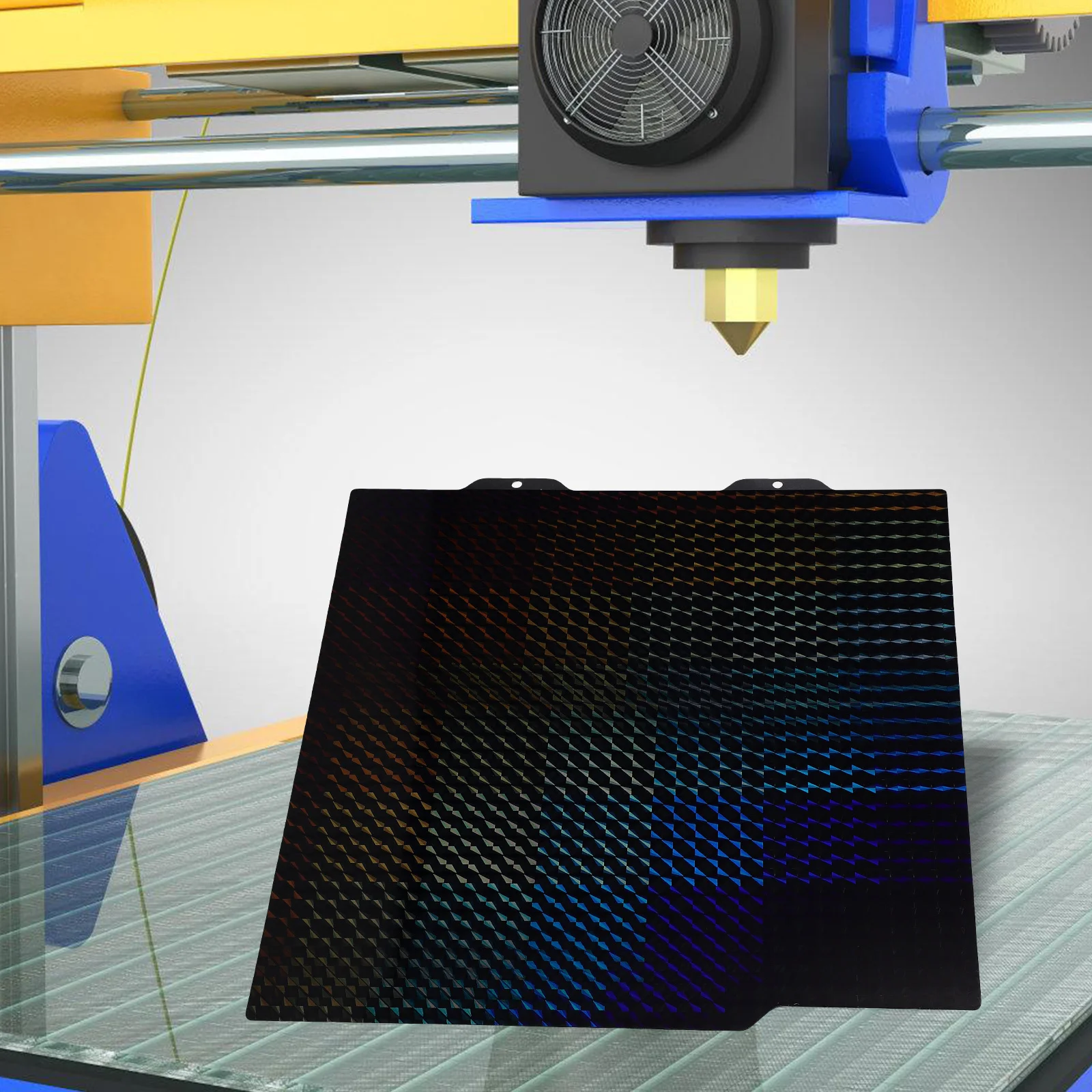 3D Printing Build Plate Double Sided H1H Texture Spring Steel Plate For Kp3S Non Magnetic Base Durable Printer