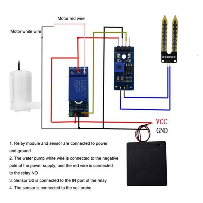 A42T-Automatic Irrigation System Self Watering DIY Kit Garden Greenhouse Flower Water Pump Soil Moisture Sensor Relay Module