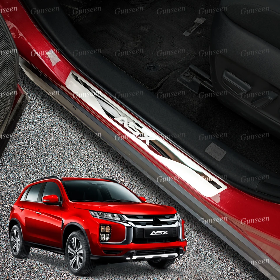 Protection Seuil De Porte Mitsubishi ASX 2015-2023 - 4 Pièces Acier Inoxydable Anti-Rayures