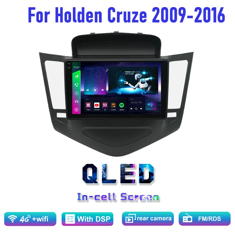 

9'' Android 15 Car Radio for Holden Cruze 2009-2016 with 4+64GB GPS Navigation BT Carplay WiFi And Touch Screen FM