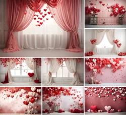 Mehofond Photography Background Valentine's Day Balloon Love Heart Kids Birthday Cake Smach Portrait Decor Backdrop Photo Studio