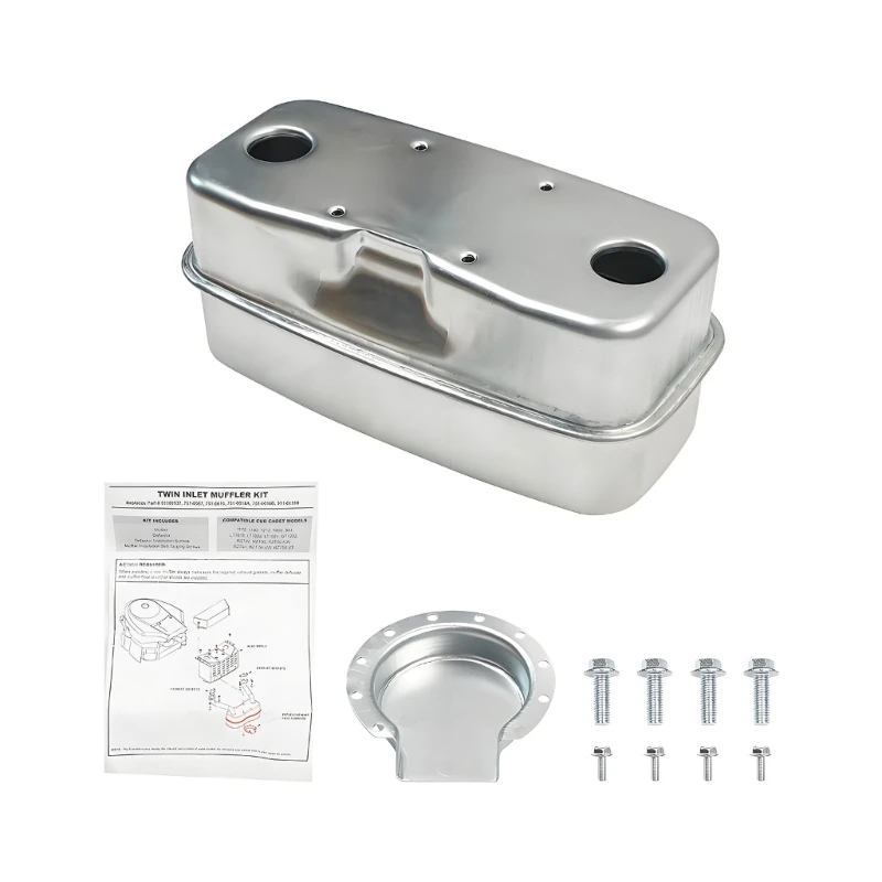 2025 New Lawn Equipment Muffler 951 0616B Two-Port Exhaust Part with Metal Housing for Mower Maintenance, Repair Work, and