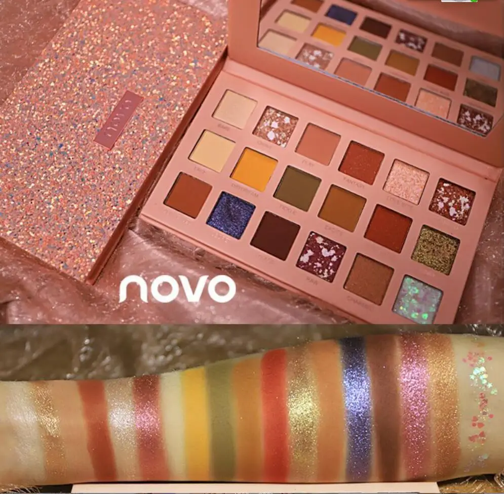 Matowy perłowy promienny brokat Nude paleta cieni do powiek 18 kolorów Shimmer Pigment cień do powiek nosić uroda makijaż T2164