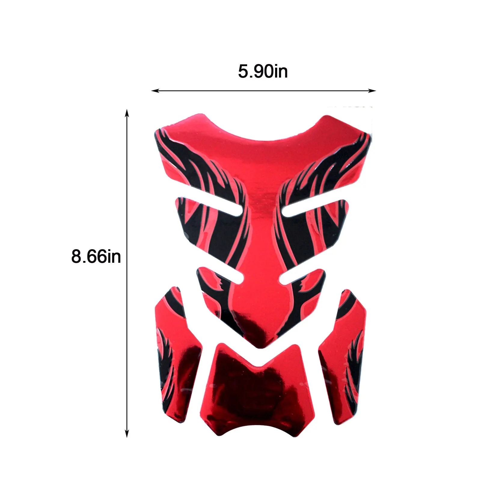 Autocollant TankSub pour moto, arête de poisson 3D, autocollants de tampon précieux, couverture de protection d'huile et de gaz, décoration de flamme, accessoires de moto, 1PC