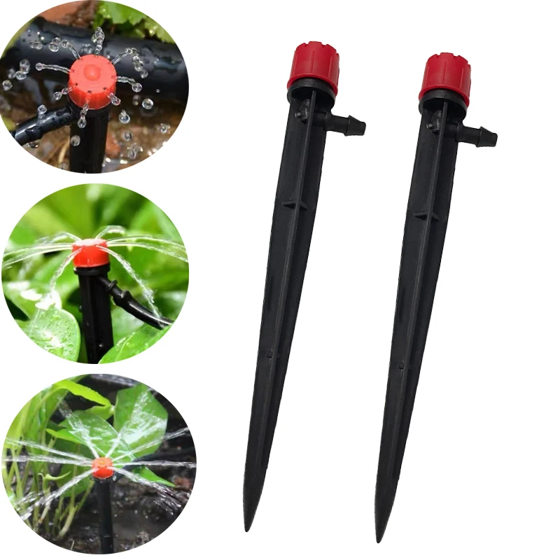 Micro Bubbler Dripper Agriculture Drip Irrigation 360 Degree Adjustable Stake Water Dripper garden watering 10 Pcs