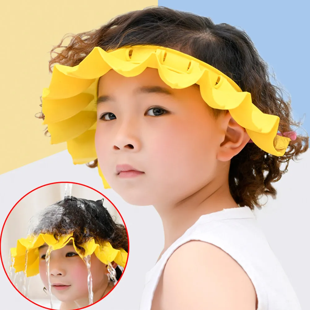 Baby Shower Cap Kids Adjustable Hair Waterproof Shampoo Halloween Christmas New Year Kid Shower Hat Baby Hair Wash Cap Infant
