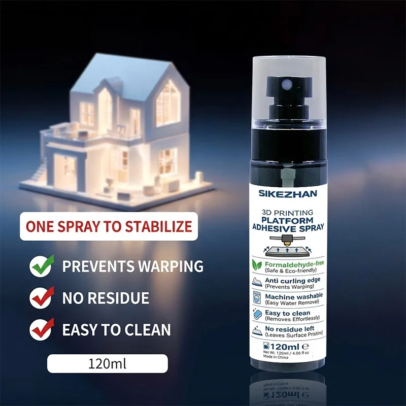 3D Printer Bed Adhesive Spray Anti-Warping Glue for PEI Glass Heated Bed Strong Adhesion 3D Printing Platform Spray 120ml